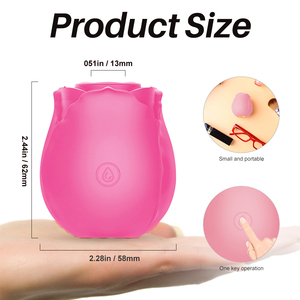Vibratore a Forma di Rosa Luminosa che si Illumina al Buio, Stimolatore Clitorideo e Succhiatore <span class=keywords><strong>per</strong></span> Capezzoli, Giocattolo Sessuale Femminile - Product Image 4