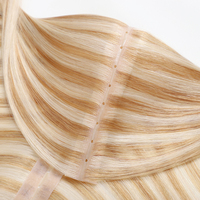 Ekstensi Rambut Manusia Remy Eropa 100% Asli, Direct Factory Invisible XO Weft Seamless Double Side Injected Butterfly Weft Dengan Lubang