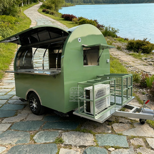 8.2ft <b>Mobile</b> Multifunctional Beverage Van Outdoor <b>Restaurant</b> Street Food <b>Trailer</b> Hot Dog Vending Cart Ice Cream Snack Food Chips - Product Image 5