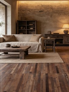 Piastrelle in Ceramica Effetto Legno Anticato, Texture Simile a Coperta di Nave, Antiscivolo e Resistenti all'Usura, Stile Nanyang Wabi-sabi - Product Image 3