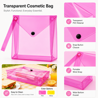 Trousse de Toilette Transparente en PVC pour Voyage, Sac de Maquillage DIY, Pochette de Rangement Transparente pour Maquillage, Sacs Organisateurs Fonctionnels pour Articles de Toilette et de Bain