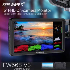 Feelworld fw568 V3 <span class=keywords><strong>6</strong></span> inch di động làm phim máy ảnh màn hình DSLR Máy ảnh màn hình <span class=keywords><strong>6</strong></span> inch bên ngoài màn hình cho máy ảnh - Product Image 2
