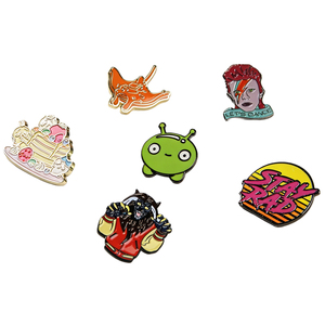 Custom Design Metal Enamel <b>Pins</b> Bulk Cute Cartoon Lapel <b>Pin</b> Hard Enamel Brooch Badge for Clothing Bag Decoration Souvenir - Product Image 3