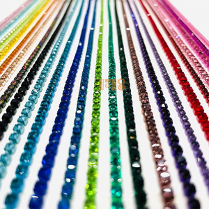 गर्म बिक्री 10 गज रंगीन गैंडा घने चेन ट्रिम SS6-SS12 जूते और बैग के लिए सीडब्ल्यू ग्लास क्रिस्टल कप बैंडिंग - Product Image 2