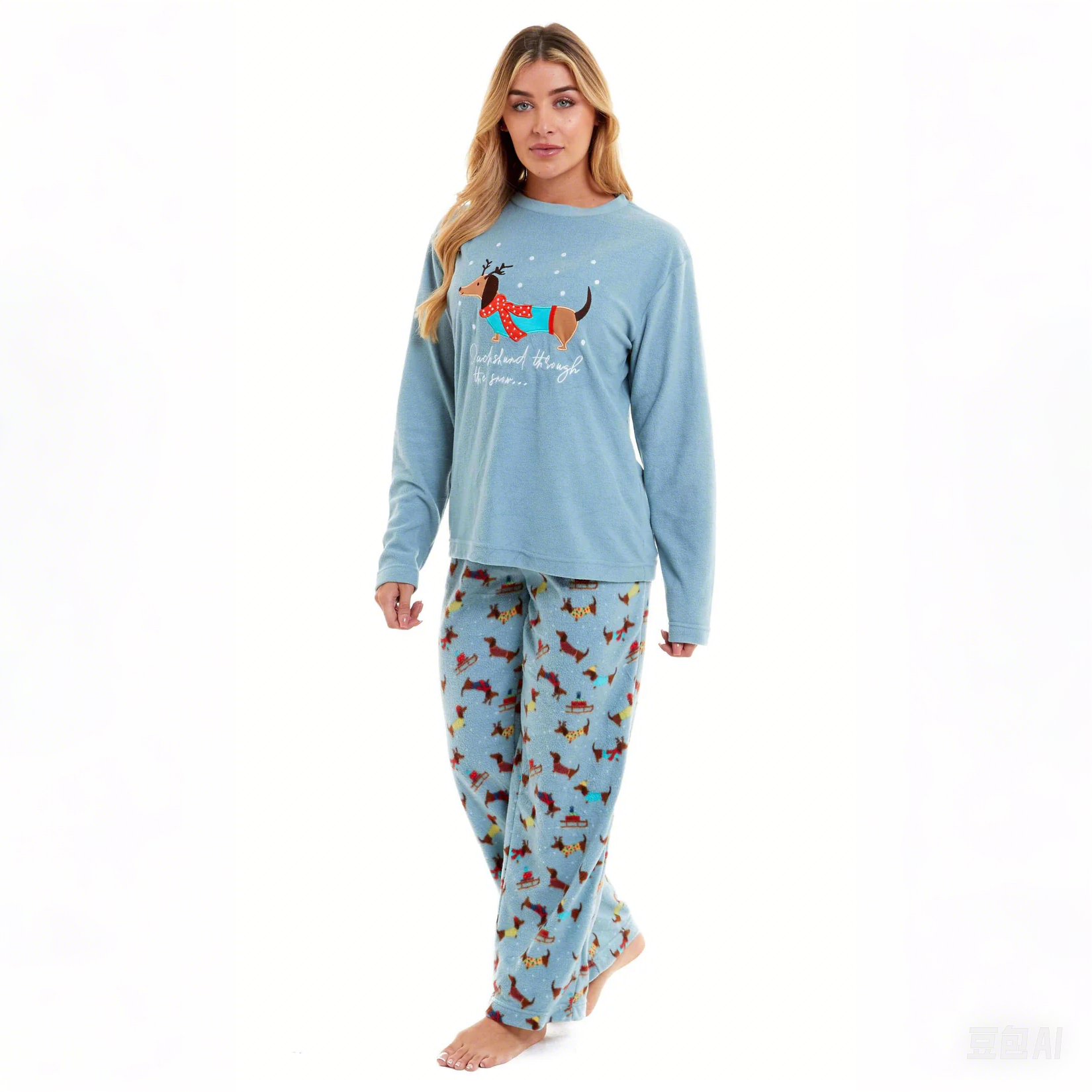 Polar Pijama Soft Warm Women's Fleece Sleepwear Set