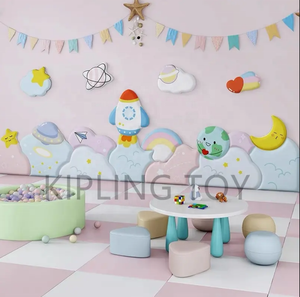 Prix d'usine pas cher Dream Castle Design 3D Stickers muraux décoratifs <span class=keywords><strong>Minnie</strong></span> Protection murale pour enfants Panneaux muraux en mousse pour bébé - Product Image 2