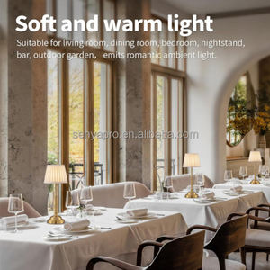 Lámpara de Mesa Portátil Senya-Pro con Pantalla de Tela Plisada de 40 cm de Altura, Luz Suave, Lámpara Decorativa para Hotel, Mesita de Noche, Bar, etc. - Product Image 4