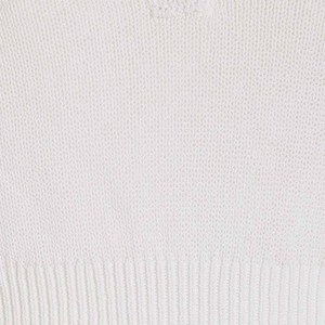 Suéter Casual de Punto Personalizado para Mujer, Cuello en V, Manga Corta, Color Blanco, para Otoño e Invierno, Fabricante de Prendas de Punto - Product Image 5