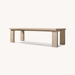 Hangkai nuevo listado estilo moderno muebles de exterior teca madera metal <span class=keywords><strong>popular</strong></span> mesa de comedor y sillas - Product Image 2