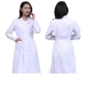 เสื้อกาวน์สีขาวขายส่<span class=keywords><strong>ง</strong></span> ชุดแพทย์สำหรับผู้ชายและผู้หญิง นักศึกษา เสื้อกาวน์สีขาวสำหรับห้อ<span class=keywords><strong>ง</strong></span>ปฏิบัติการ พยาบาล ชุดทำงานร้านขายยา - Product Image 5