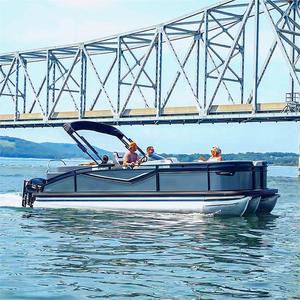 เรือพอนทูนไฟเบอร์กลาสสวยงามขายดีจาก Ecocampord เรือตกปลาได้รับการรับรองมาตรฐาน CE พร้อมจำหน่าย - Product Image 2
