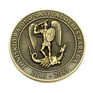 Fabricante sem mínimo comemorativo personalizado metal, antigo grego lembrança ouro navy 3d moeda de desafio com logotipo