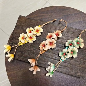 Weilei Top-grain Leather Osmanthus <b>Bag</b> <b>Charm</b> Handmade 3d Floral Tassel Pendant Chinese Style Literary Accessory Autumn Gifts - Product Image 2