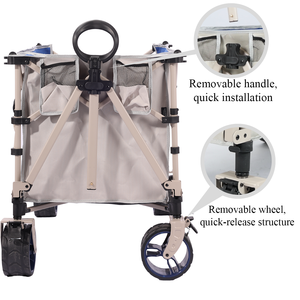 Toptan Katlanabilir Açık Hava Kamp Arabası Katlanabilir Kamp Arabası Tekerlekli Yiyecek Arabası Katlanabilir - Product Image 3