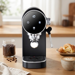 Machine à expresso tactile en plastique AZ-EM1512B, idéale pour les <span class=keywords><strong>d</strong></span>ébutants, 15 bars, semi-automatique, avec fonction pré-infusion pour barista à domicile - Product Image 1