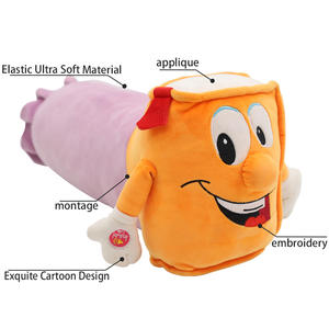 Venta al por mayor <span class=keywords><strong>libro</strong></span> <span class=keywords><strong>de</strong></span> dibujos animados muñeco <span class=keywords><strong>de</strong></span> peluche Super suave juguete abrazando almohada técnica bordada PP algodón para aliviar <span class=keywords><strong>el</strong></span> estrés - Product Image 2