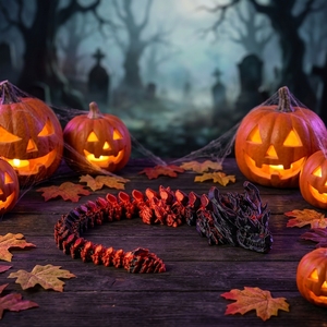 Juguete Articulado de Dragón Impreso en 3D, Modelo de Exhibición, Regalo de Halloween, Adornos - Product Image 1