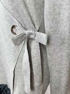 Cárdigan de Manga Larga Otoño 2025, Corte Entallado y Adelgazante, Cuello en V, Tejido Plano, Elegante, Antiarrugas, 360g, para <span class=keywords><strong>Mujer</strong></span> - Product Image 4