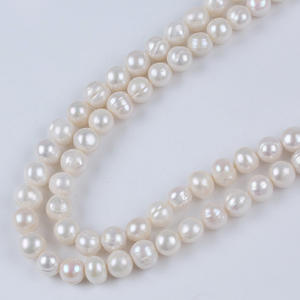 Perles d'eau douce naturelles de 10-11 mm en gros de Zhuji, perles de pomme de terre à perforer, collier DIY, bijoux, perles en vrac, accessoires, matériaux - Product Image 2