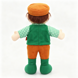 Marioneta de Mano Personalizada de Granjero con Sombrero y Traje, Marioneta de Peluche de Cuerpo Completo de Personaje de Granja para Niños, Juego de Imitación - Product Image 3