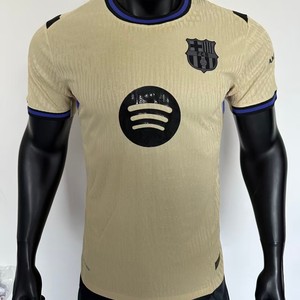 Camiseta de Fútbol Juvenil del Barcelona para Hombre, Cuello Redondo, Absorbe la Humedad, Mezcla de Fibras Sintéticas - Product Image 1