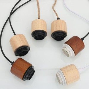 Support de lampe suspendue en bois massif E27 avec vis, cordon réglable, accessoires pour luminaire suspendu DIY - Product Image 4