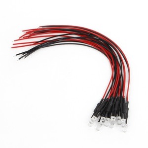 Diodo led azul Ultra brillante, rojo, verde, azul, blanco, amarillo, rosa, multicolor, precableado, 5mm, 12V - Product Image 5