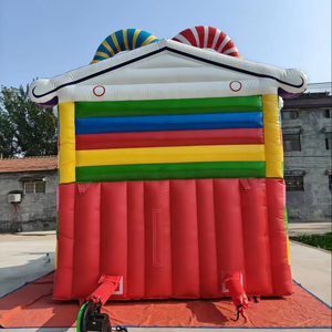 4 Unidades Listas para Enviar, Brincolín Inflable con Tobogán de <span class=keywords><strong>Jirafa</strong></span> y León, 6x4x4.8m, Capacidad de 1000kg, Uso Comercial, Marca HTH, 15 Niños, PVC de 0.55mm - Product Image 4