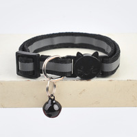 Collier pour animal de compagnie réfléchissant, avec cloche, en Nylon, robuste et sûr, couleurs mélangées, accessoire pour chats