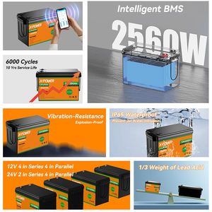 EN STOCK EN EE. UU., SIN IMPUESTOS, Batería de Litio-Ferrofosfato (LiFePO4) de Energía Solar de 12.8V y 100Ah, Paquete de Baterías X-Power XP-LFP12100, >6000 Ciclos - Product Image 4