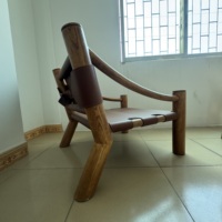 Fauteuil de réception en bois massif de style Mid-Century, design créatif, avec dossier, pour réunion ou détente