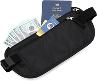 Sac banane de voyage anti-RFID, pochette de voyage fine, porte-passeport dissimulé, portefeuilles de voyage à la taille