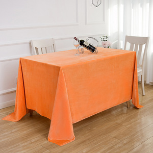 Tovaglia rotonda conferenza ufficio tovaglia rettangolare <span class=keywords><strong>arancione</strong></span> riunione evento sign-in copertura tavolo velluto - Product Image 4