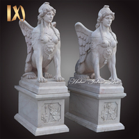 Estatua esférica de piedra para decoración de jardín, estatua egipcia de tamaño real para exteriores
