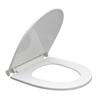 Couvre-siège de toilette chauffant électrique avec cordon d'alimentation, kit de charnières arrière, anneau ovale fermé, chauffe-siège thermostatique