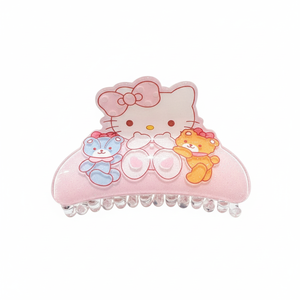 Trending stile coreano con perline in acrilico fiore clip per capelli scintillante accessori per donne vendita calda all'ingrosso 5cm taglia per la decorazione dei capelli - Product Image 2