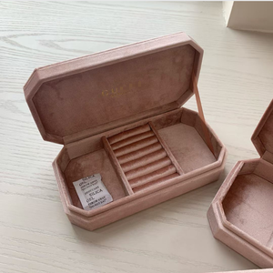 <b>Velvet</b> Jewelry <b>Box</b> Organizer with Multiple Compartments for Rings Earrings & Necklaces-Women's Travel & Home <b>Storage</b> Case - Product Image 3