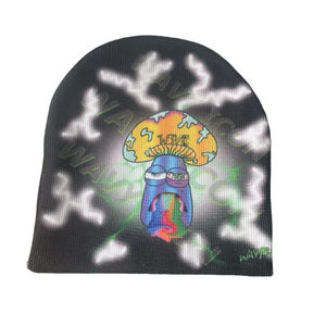 Bonnet d'hiver sans bord en tricot chaud, pour le sport en plein air, avec logo imprimé numériquement, bonnets décontractés, nœuds, motifs camouflage, couleur personnalisée - Product Image 2