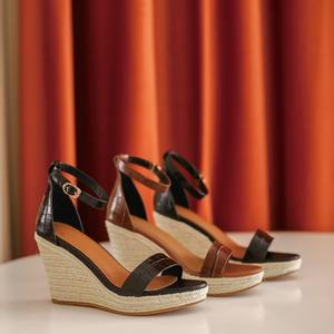 Sandales à talons compensés pour femmes, sandales confortables, nouveau design, vente en gros, 2021 - Product Image 5