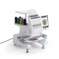 Machine à broder informatisée mini à tête unique 12 aiguilles, prix usine, pour casquettes, chapeaux, vêtements, serviettes, couettes et usage domestique