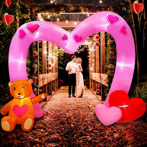 Arco Inflable de 3 Metros con Forma de Corazón y Oso para el Día de San Valentín, con Luces, Impermeable, Ecológico, Decoración para Aniversarios, Bodas y Fiestas - Product Image 3