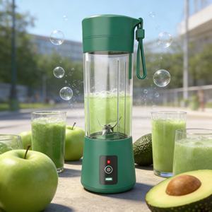Mixeur-blender multifonction portable 5-en-1 de 400 ml, silencieux, alimenté par batterie, pour aliments pour bébés, 1 vitesse, fonction pulse, broie la glace, pour voiture - Product Image 5