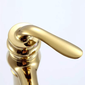 Promotion : Robinet de lavabo autoportant en laiton doré, chaud et froid, pour salle de bain - Product Image 4