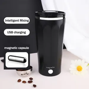 Classic Electric Auto Mixing Stainless Steel Coffee Cup Self Stirring Magnetic Mug Direct Drinking Classic Indoor Living Room