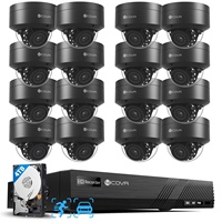 16-Kanal NVR IP CCTV Sicherheitskamerasystem 16 Stück 5MP HD PoE Dome AI Menschenerkennung Nachtsicht Geschäfts- und Heimüberwachung