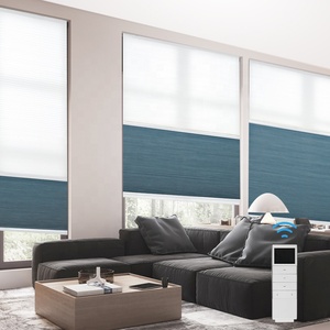 Wifi tự động cơ điện thông minh không dây cửa sổ từ trên xuống dưới upblinds di động <span class=keywords><strong>Shades</strong></span> đôi Di động Tổ ong rèm - Product Image 6