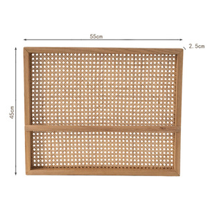 Étagères murales rustiques de rangement <span class=keywords><strong>en</strong></span> bois et osier, meubles de maison, collection - Product Image 6