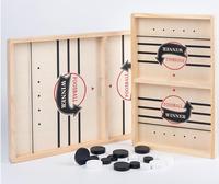 Jeu de plateau interactif en bois pour enfants et parents, de petite taille, Double catapulte, idéal pour jouer au plateau