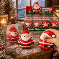 Nouveautés : Jouets Squishy Père Noël en Gros, Balles Anti-Stress, Jouets à Presser avec Boîte de Présentation, Cadeau pour Enfants