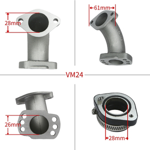 Venta al por mayor personalizado Dirt Bike <span class=keywords><strong>28mm</strong></span> Compatible <span class=keywords><strong>Mikuni</strong></span> VM24 24mm goma aluminio <span class=keywords><strong>carburador</strong></span> colector brida adaptador - Product Image 2